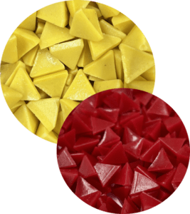 Tetrahedron-shaped plastic media for vibratory finishing and polishing applications