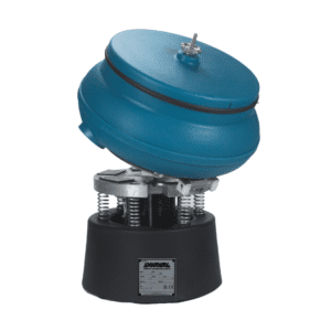 Single phase 21L vibratory tumbler with tilting feature for easy unloading