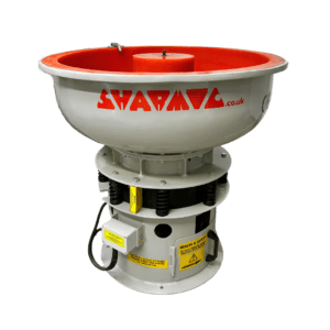 SM4 manual unloading vibratory finishing machine with 120 litre capacity