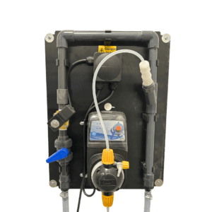 Eco Compound Dosing Unit with flow rate control and wall mounting bracket