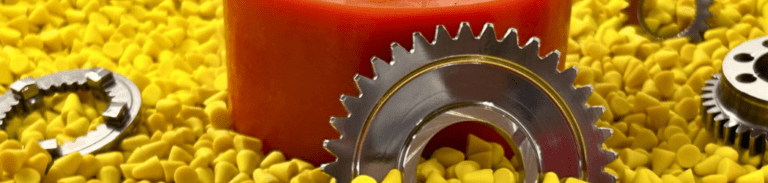 PH1 yellow cone media and super-finished gears displayed on top