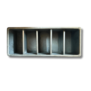 Top view of Weir Tank with five chambers for sediment catchment and water filtration