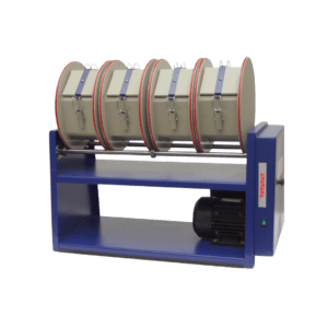Rota Series rotary machine with four 3-litre barrels for precision finishing applications.
