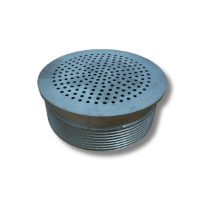 Stainless steel bung, used for securely sealing vibratory and rotary finishing equipment with a durable, corrosion-resistant design.