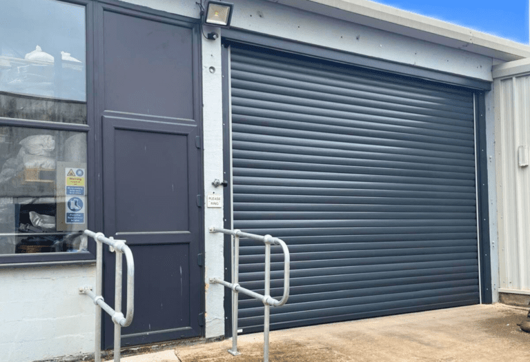 Energy-Efficient Insulated Roller Shutter Door New insulated roller shutter door installed at the company premises, designed to retain heat and improve energy efficiency.