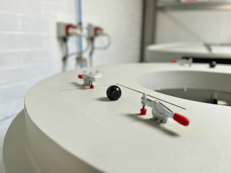 Quick release door with viewing window on VRK range drying machine.