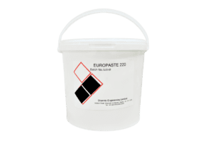 25kg container for Sharmic paste-based compounds, featuring a sturdy white design with a secure lid, isolated on a transparent background.