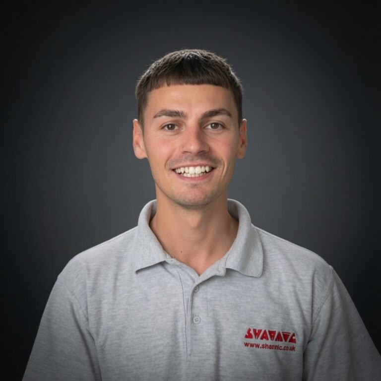 Reece, Area Sales and Marketing Manager at Sharmic, professional portrait for Meet the Team section